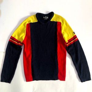 VINTAGE 70s Primary Colors Wool Ski Sweater